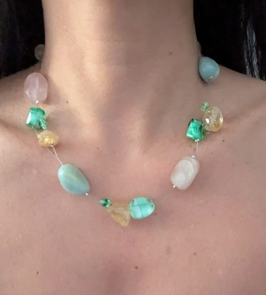 Collana Acciaio e Pietre dure