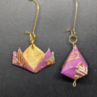 Orecchini Origami Lanterna e Fiore di Loto