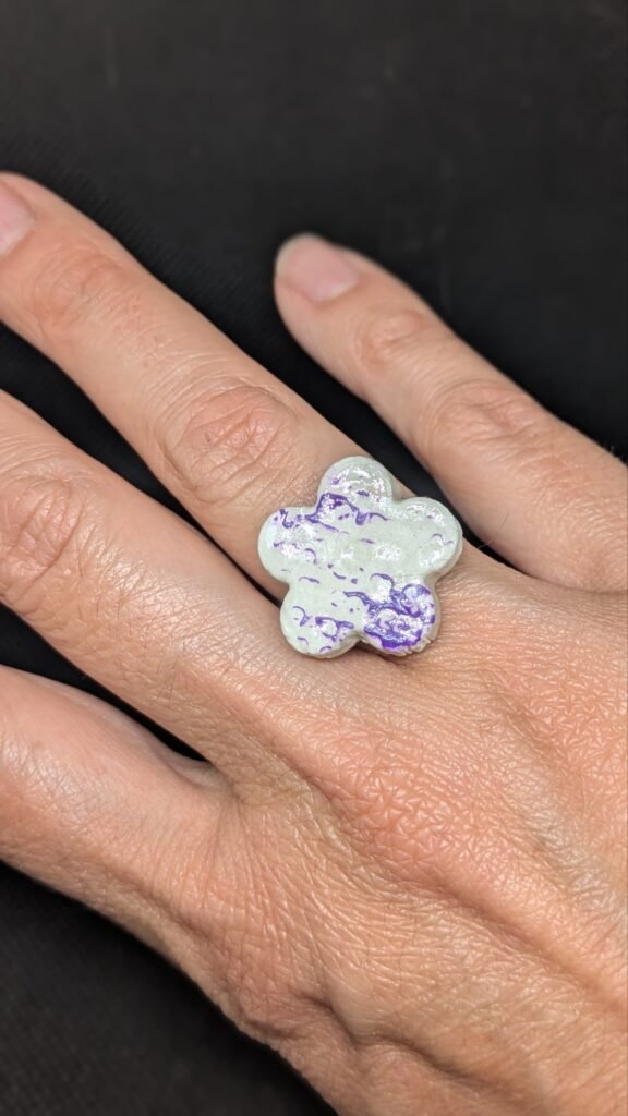 Anello regolabile in acciaio e ceramica