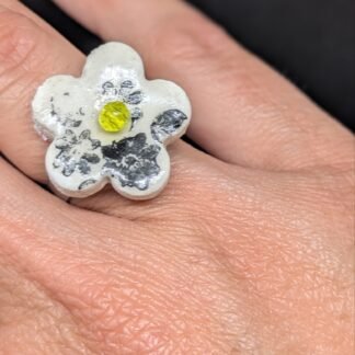 Anello regolabile in acciaio e ceramica