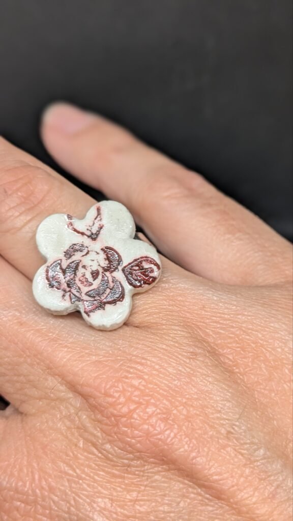Anello regolabile in acciaio e ceramica