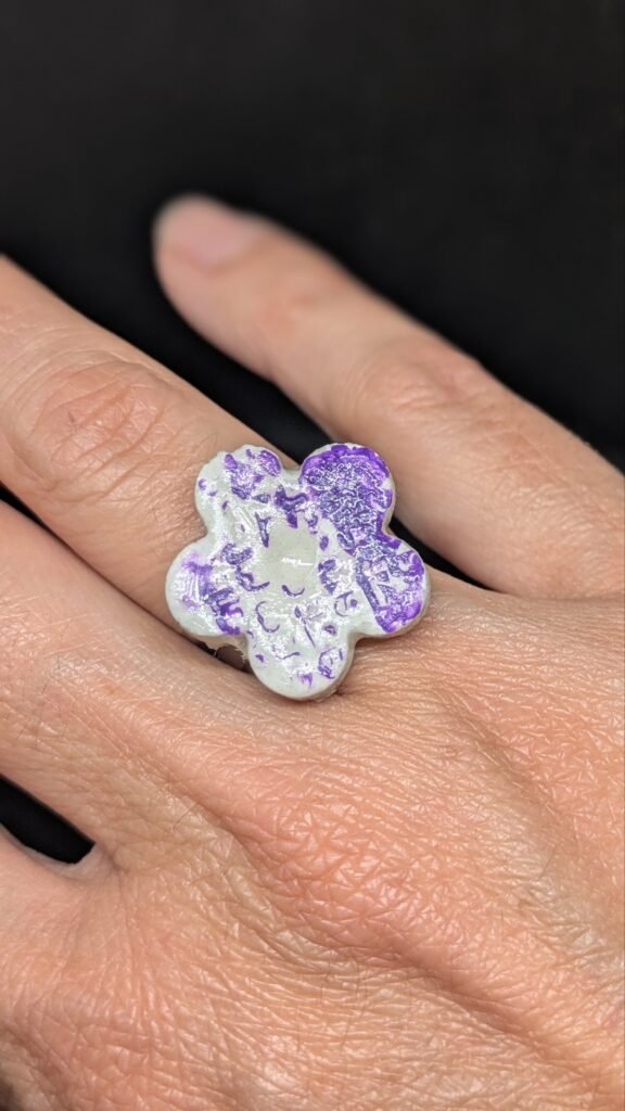 Anello regolabile in acciaio e ceramica