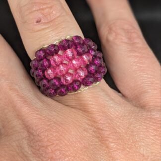 Anello Vetro Austriaco Bordeaux