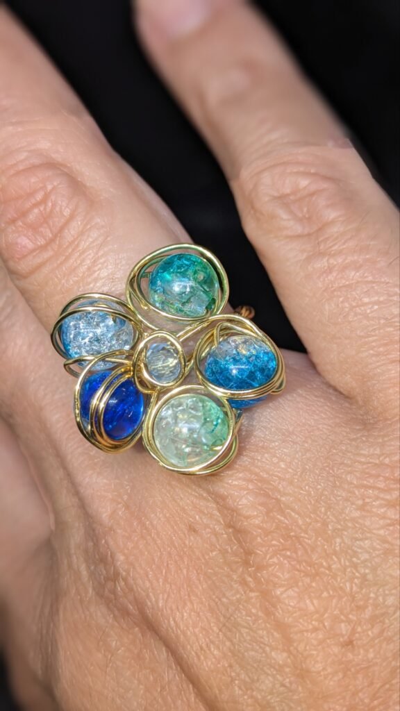 Anello Bloom in Blue